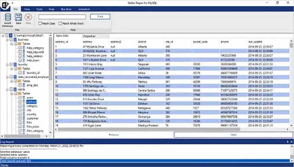 Stellar Repair for MYSQL